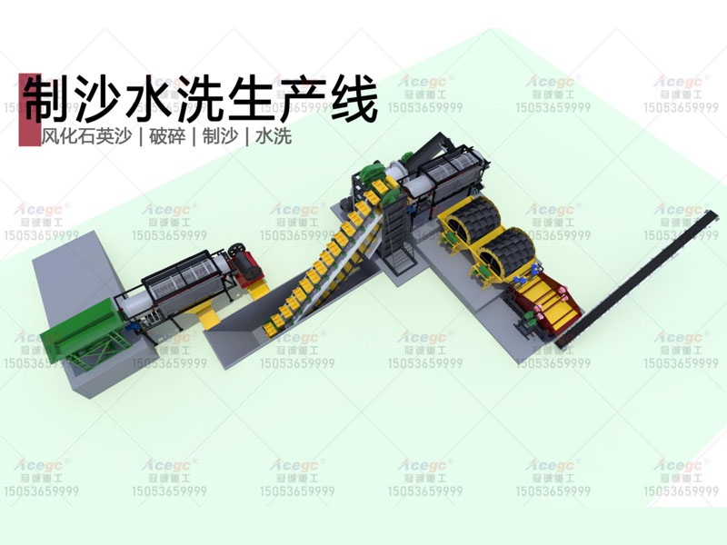 200t破碎水洗生产线